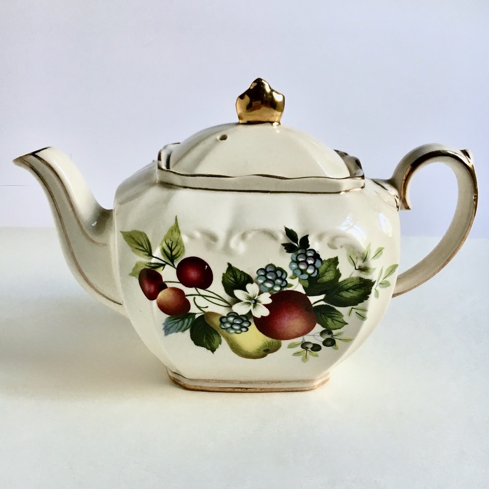 1930's Sadler England Fruit "Cube" Tea Pot